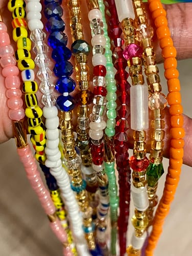 Customer photo review of *NEW IN* Premium Majesty Lux African Waist Bead- Select 5 for 50% off at checkout