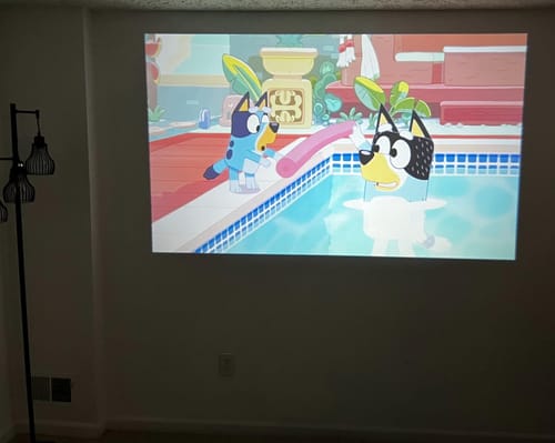 Customer photo review of Full HD Mini Portable Projector