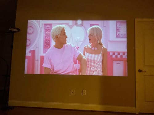 Customer photo review of Full HD Mini Portable Projector