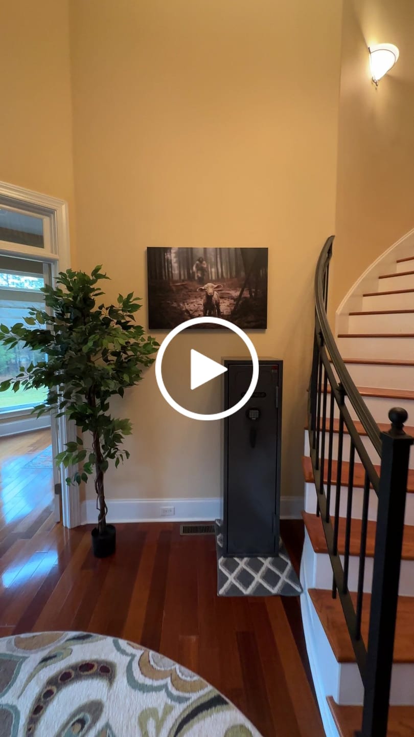 Customer video review of Jesus Running After a Lost Lamb, Jesus Lamb of God, Wall Art Canvas