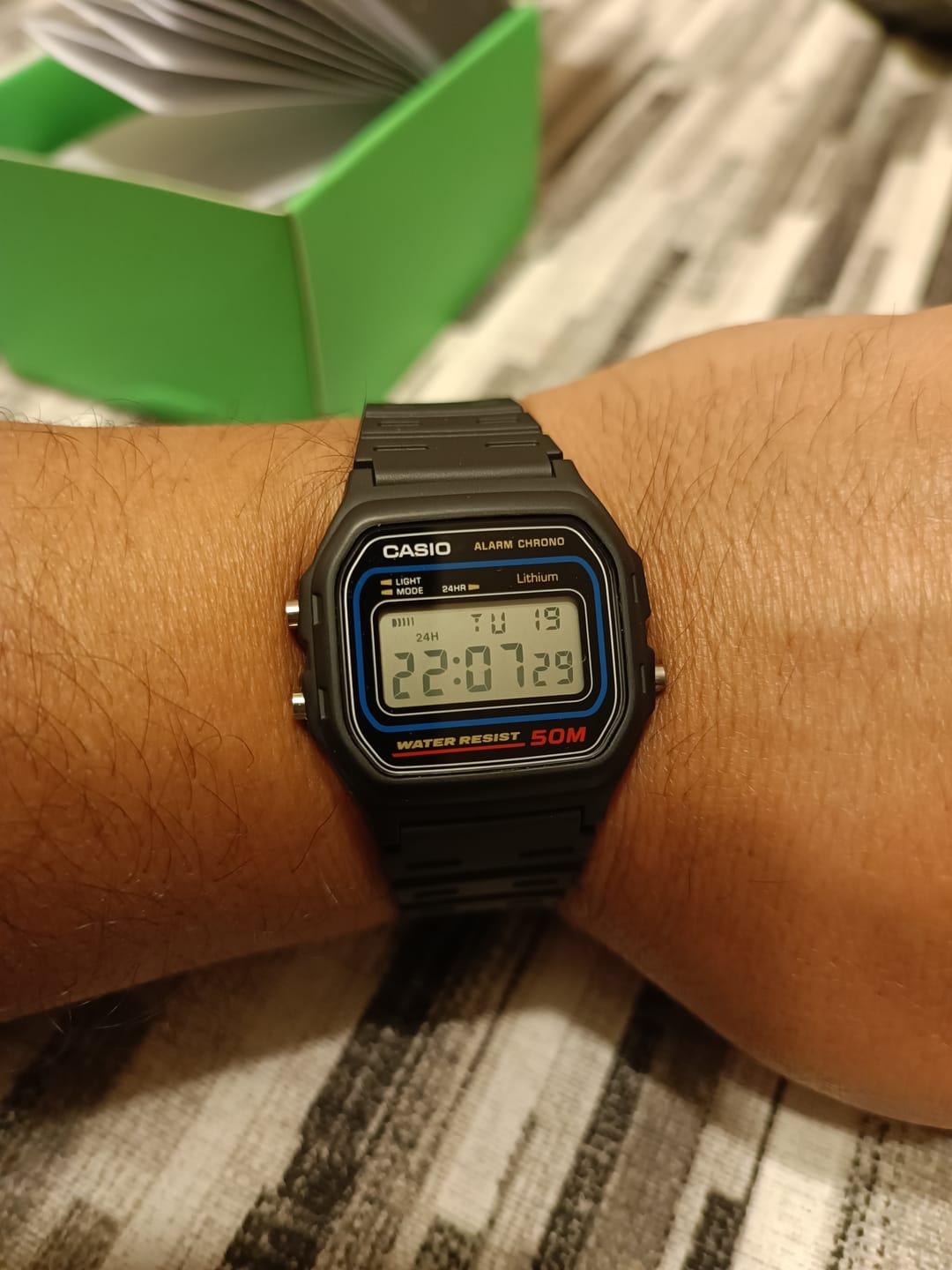 Customer photo review of Reloj Casio Vintage W-59-1VQD Azul/Negro