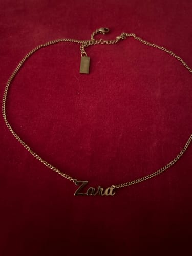 Customer photo review of DAINTY SCRIPT NAME NECKLACE