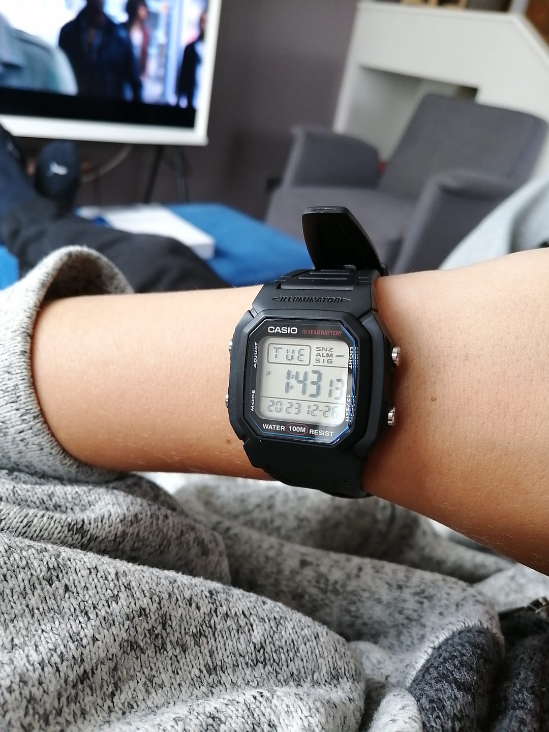 Customer photo review of Reloj Casio Vintage W-800H-1AVDF Líneas Azules