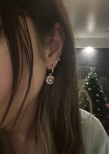 Customer photo review of Pirate Ship Earrings