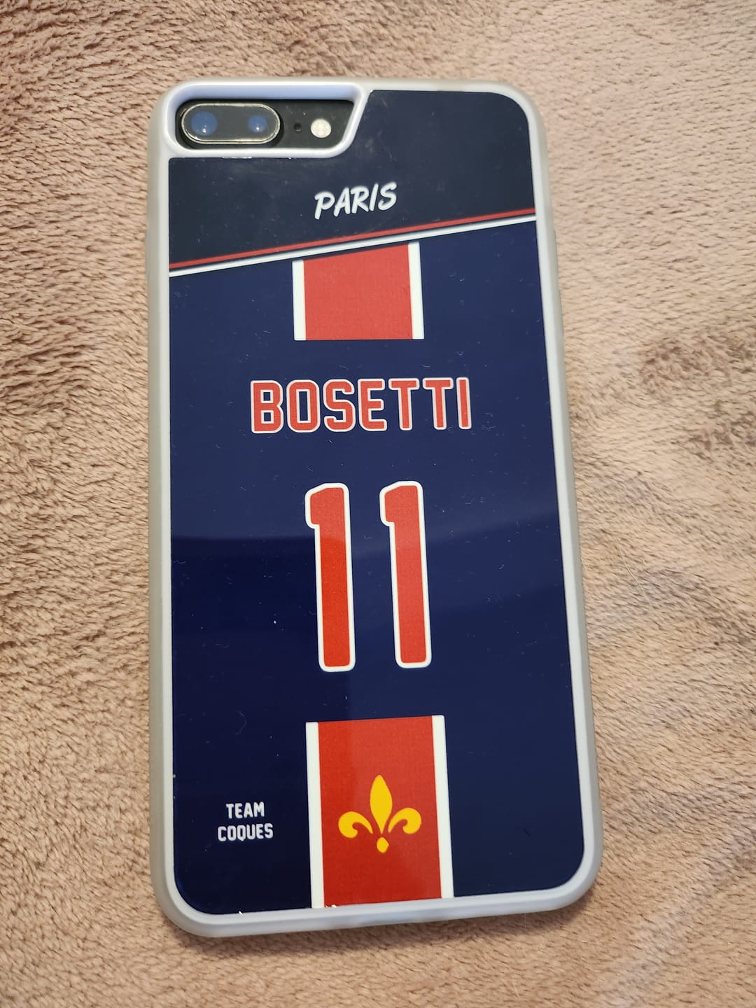 Customer photo review of Coque foot PARIS SG Domicile 1 personnalisable - TEAMCOQUES