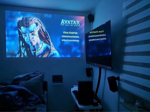 Customer photo review of Full HD Mini Portable Projector