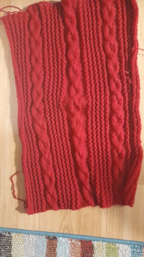 Customer photo review of Baby Mystery Knitting Box