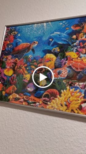 Customer video review of 5D Diamond Painting AB Steine Unterwasserwelt Meerestiere