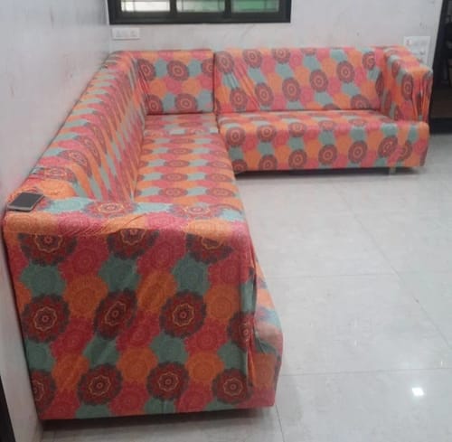 Customer photo review of Multi-Coloured Vintage Motifs Elastic Sofa Slipcovers