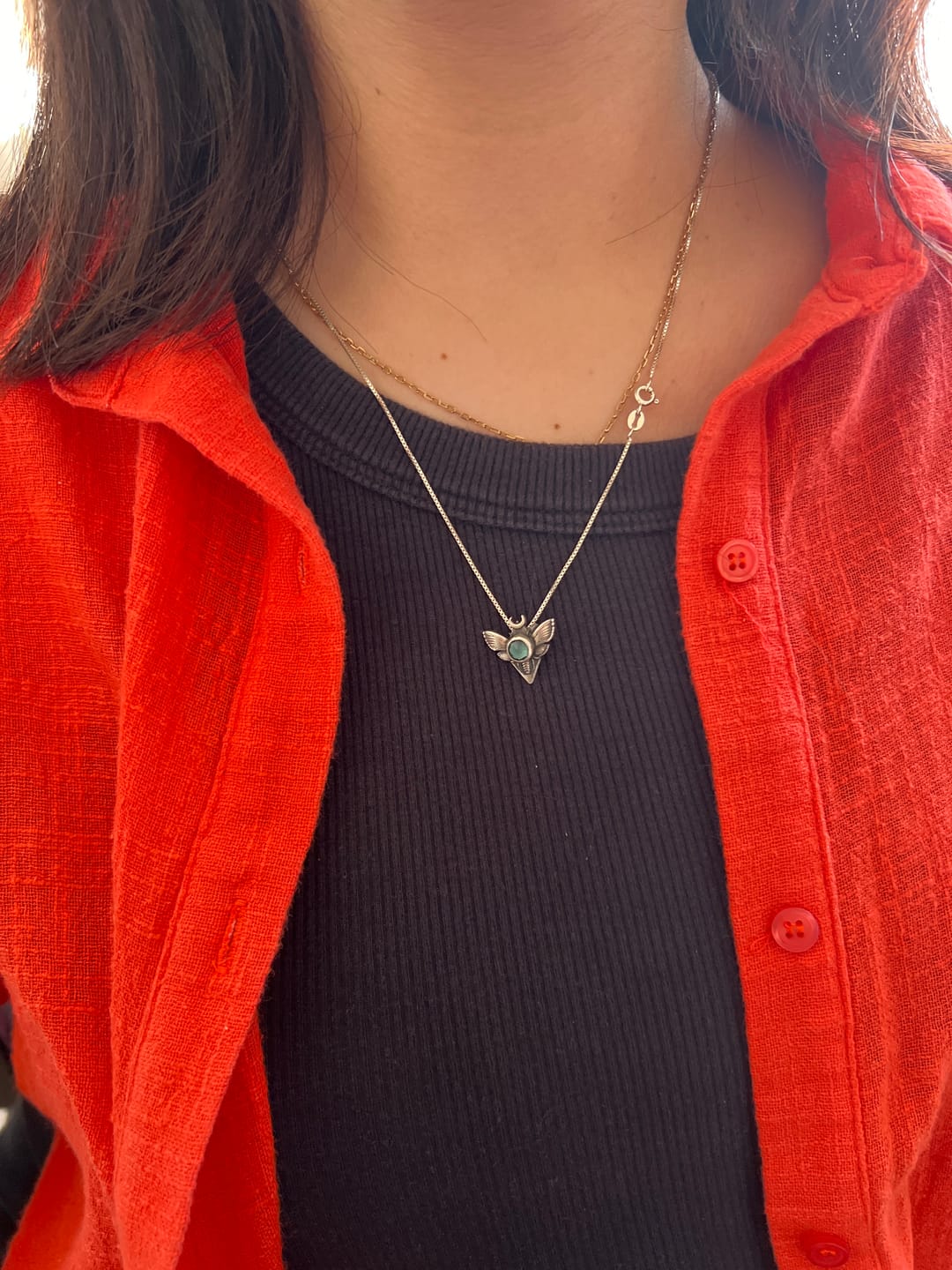 Customer photo review of Collar Polilla / distintas piedras + Cadena