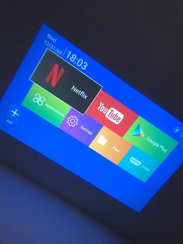 Customer photo review of Full HD Mini Portable Projector