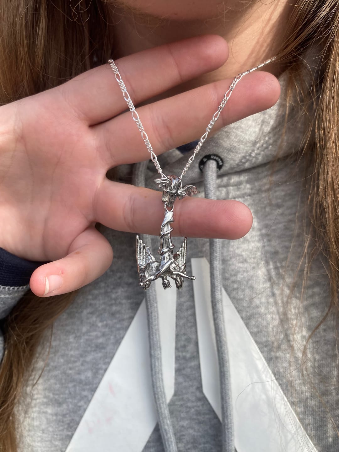 Customer photo review of FALLEN ANGEL PENDANT