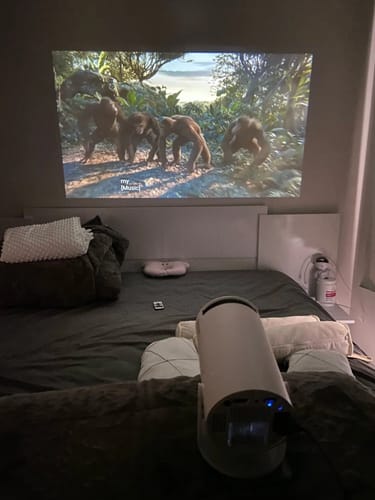 Customer photo review of Full HD Mini Portable Projector