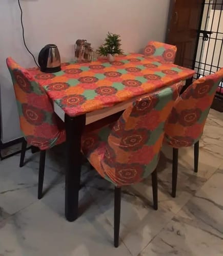Customer photo review of Multi-colored Vintage Design Elastic Table Chair Covers