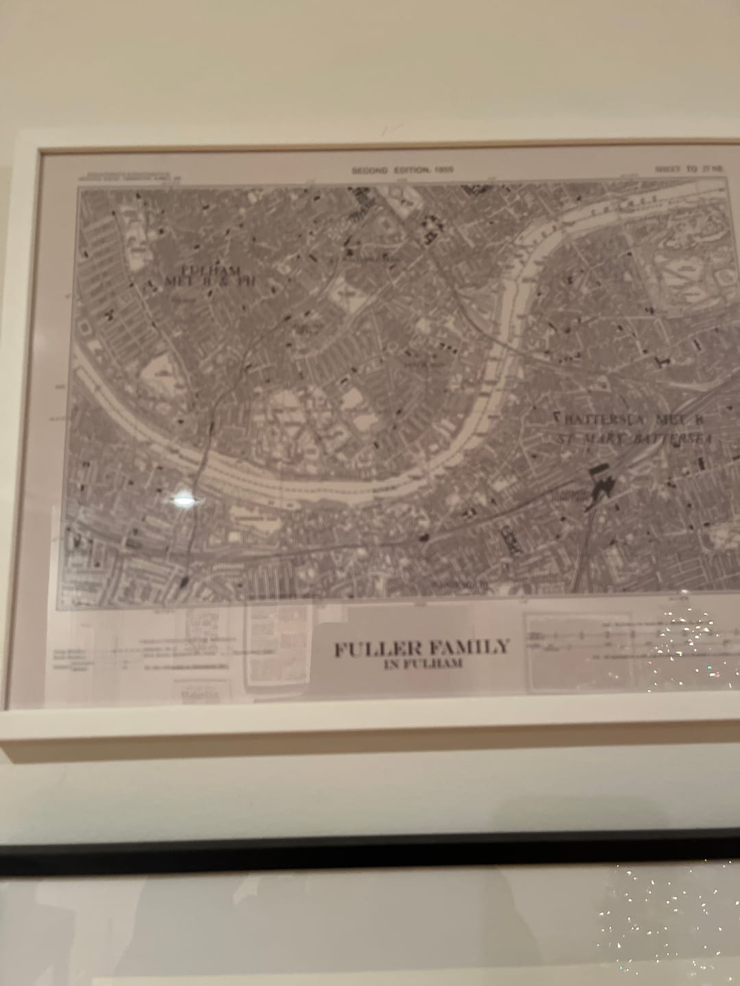 Customer photo review of Personalised Old Map - Make Your Own 1800s and 1900s Ordnance Survey Postcode Map