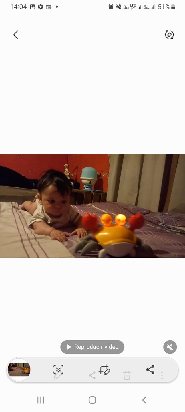 Customer photo review of Juguete de Arrastre Cangrejo Con Luces y Sonido