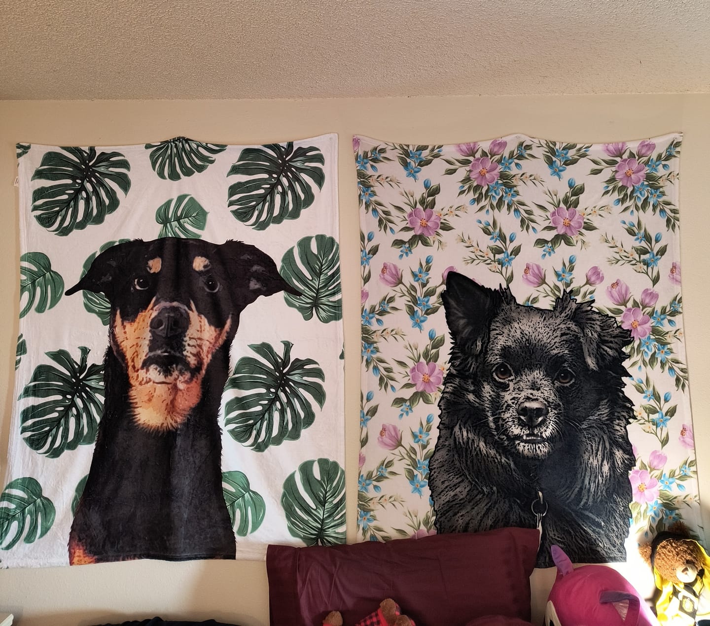 Customer photo review of Custom Pet Art Fleece Blanket