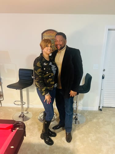 Customer photo review of Camo Double-Breasted Blazer