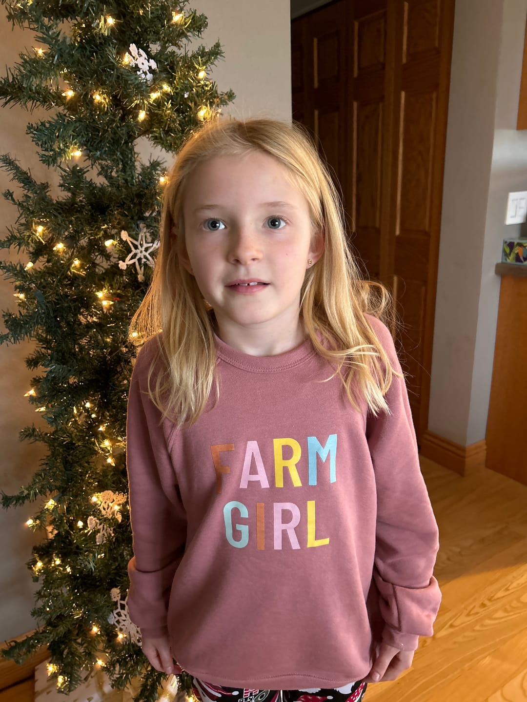Customer photo review of Pink ‘Farm Girl’ Crewneck - Toddler & Youth