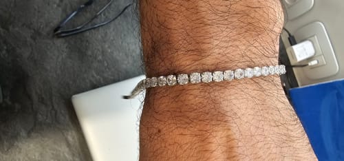 Customer photo review of צמיד טניס משובץ באבני זירקון | כסף