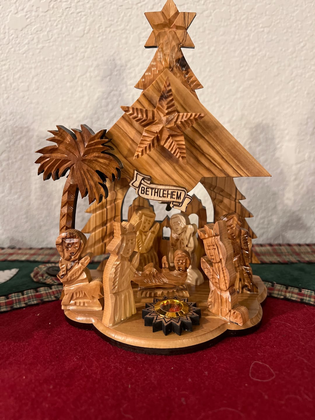 Customer photo review of Olive Wood Nativity Scene with Music Box (8x6 inches) - Guaranteed Delivery By Christmas(Order Today)