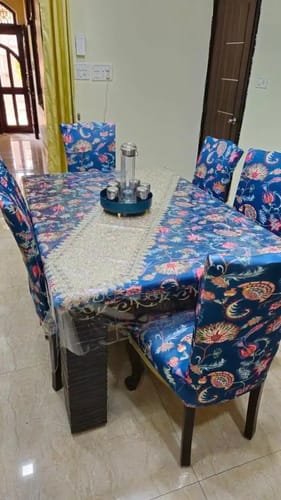 Customer photo review of Blooming Ocean Stretchable  Dining Table Chair Cover