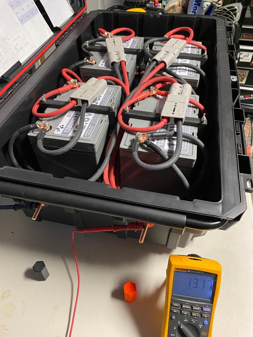Customer photo review of 12V 100Ah LiFePO4 Lithium Iron Phosphate Battery w/ Internal Heating and Bluetooth Function