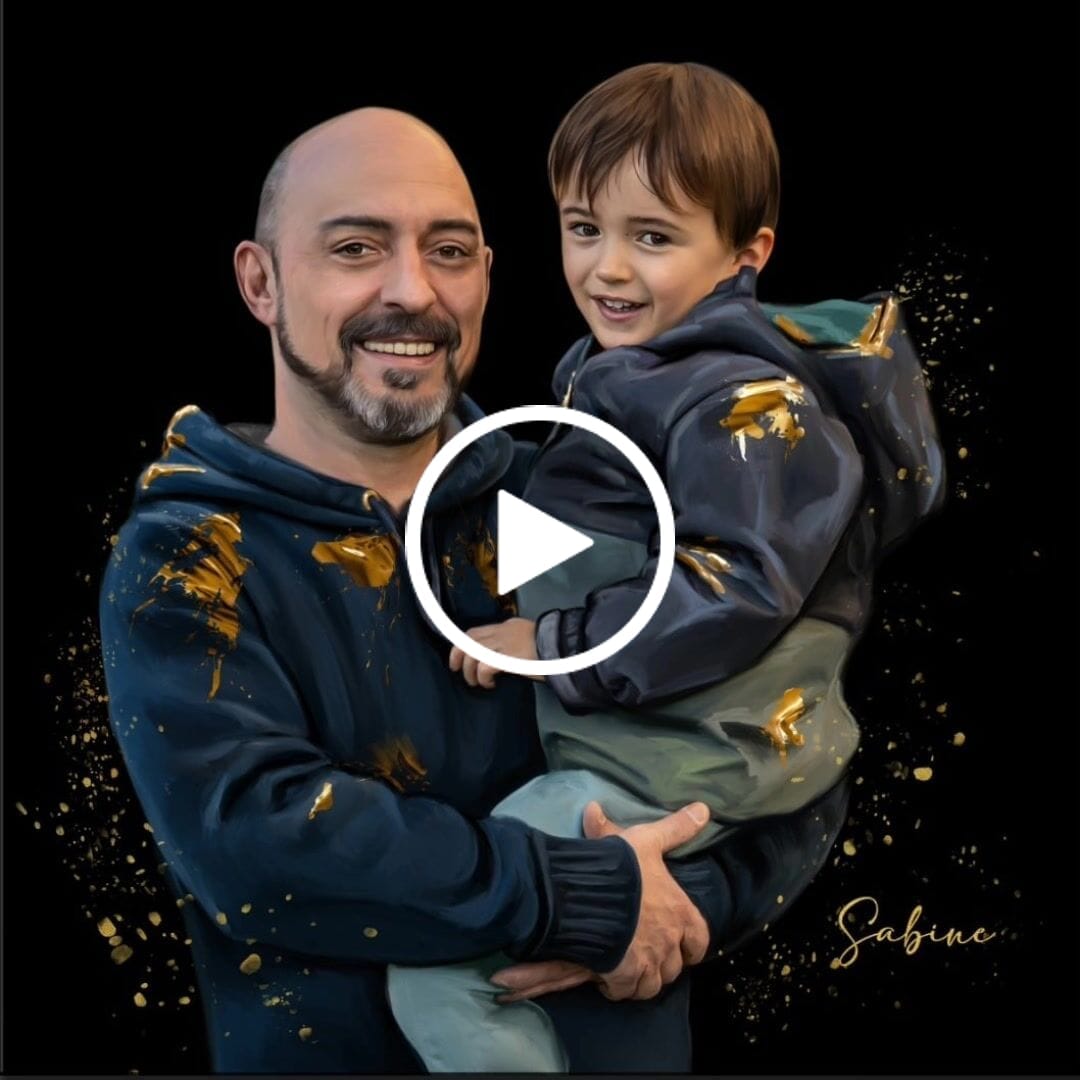 Customer video review of Handgemaltes Kunstwerk im Realistischen Stil