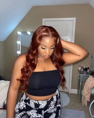 Customer photo review of Flash Sale|#4 Dark Chocolate Brown 5x5 Lace Closure Body Wave Wear Go Glueless Wig