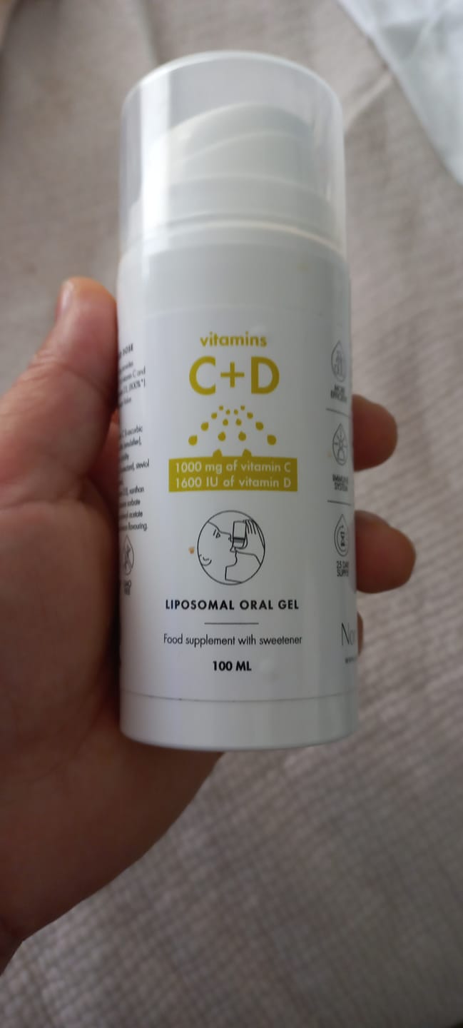 Customer photo review of Vitamina C+D liposomal gel 1.000 mg/800 UI-100 ml