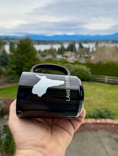 Customer photo review of Custom Lake Mug White 15oz.