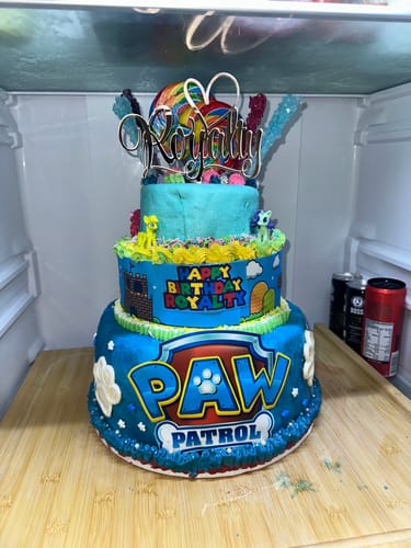 Customer photo review of Personalised Super Mario Brothers Inspired - Edible Icing Cake Wrap