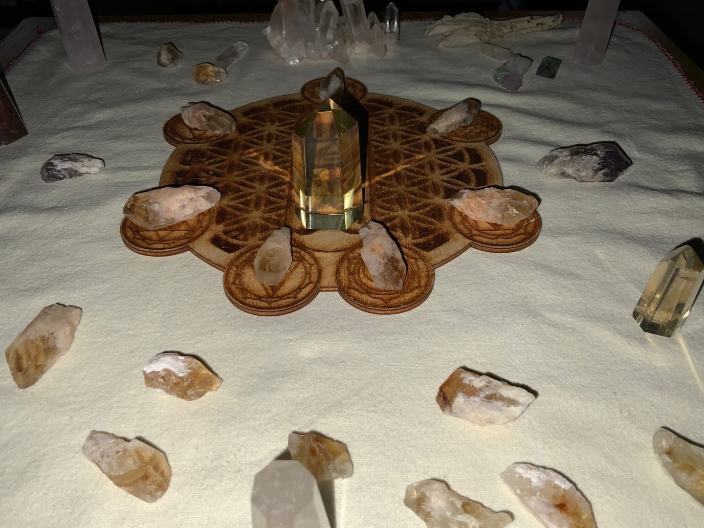 Customer photo review of Citrine Wealth & Abundance 9-Crystal Set
