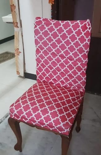 Customer photo review of DivineTrendz Exclusive - Red Diamond Chair Covers