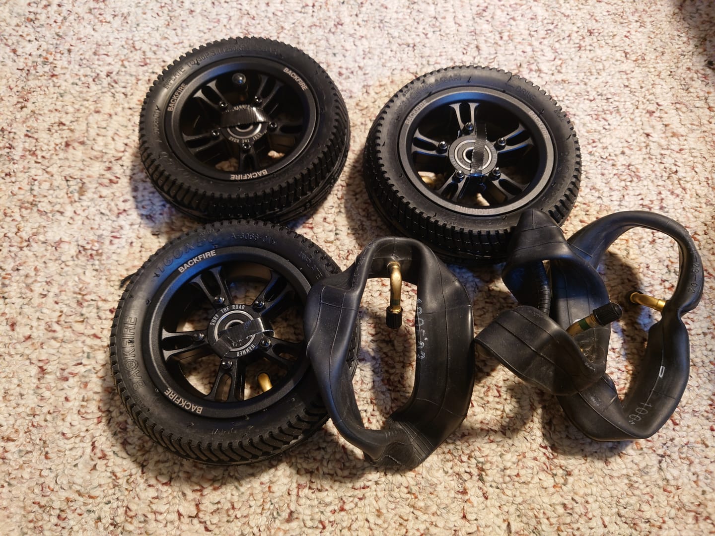 Customer photo review of Backfire Hammer 160mm Pneumatic Tires and Parts