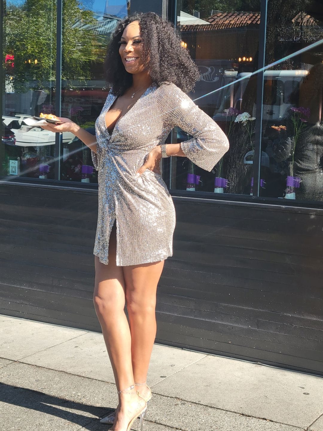 Customer photo review of Kayla 3C Burmese Loose Kinky Curly - InvisiRoot™ Clip-ins (AKA TrueRoot™ Clip-ins)
