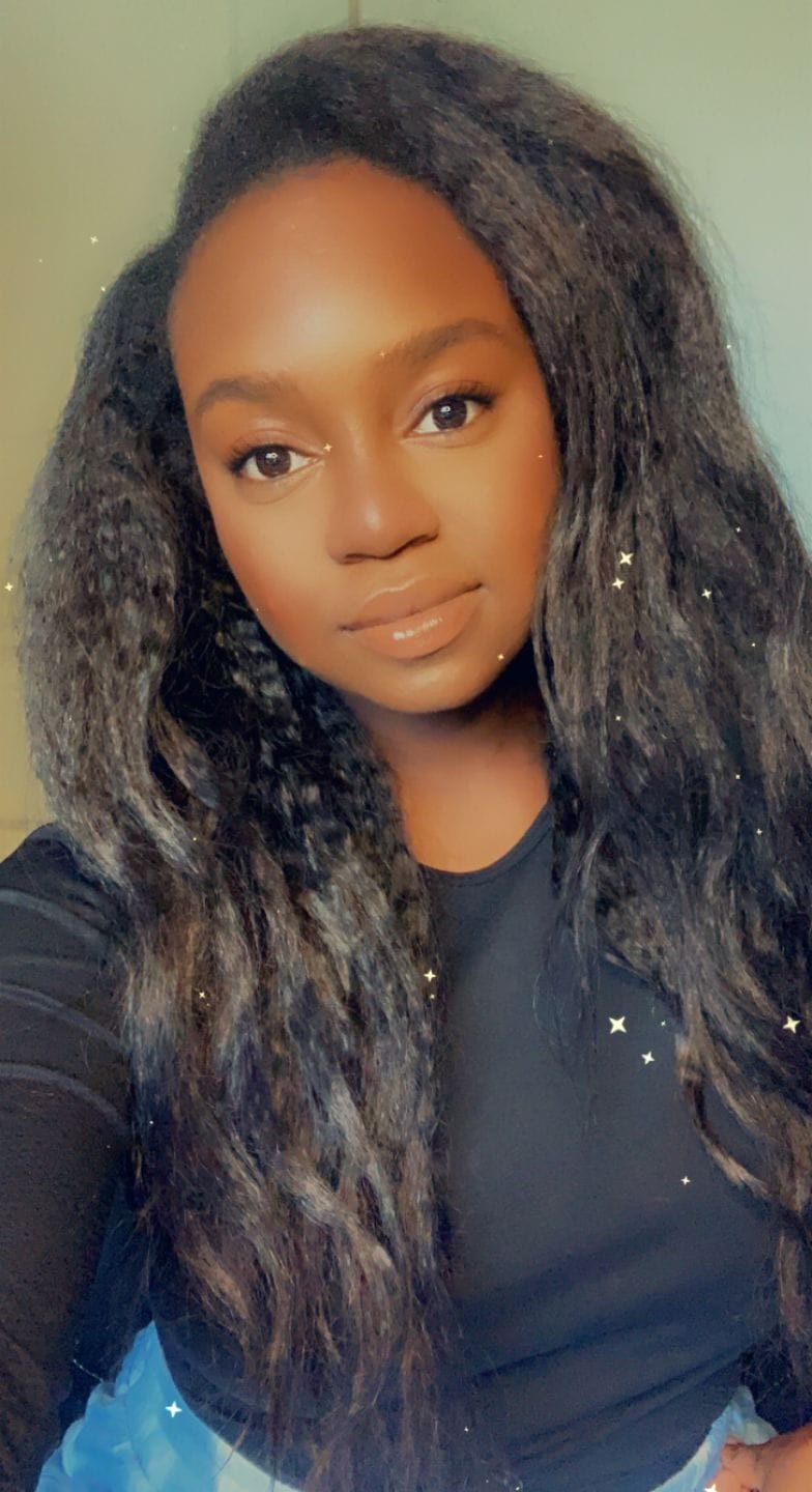 Customer photo review of Jada Cambodian Kinky Straight - Traditional Weft Clip In Bundles