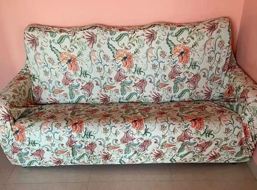 Customer photo review of Tropical Flower Elastic Sofa Slipcovers