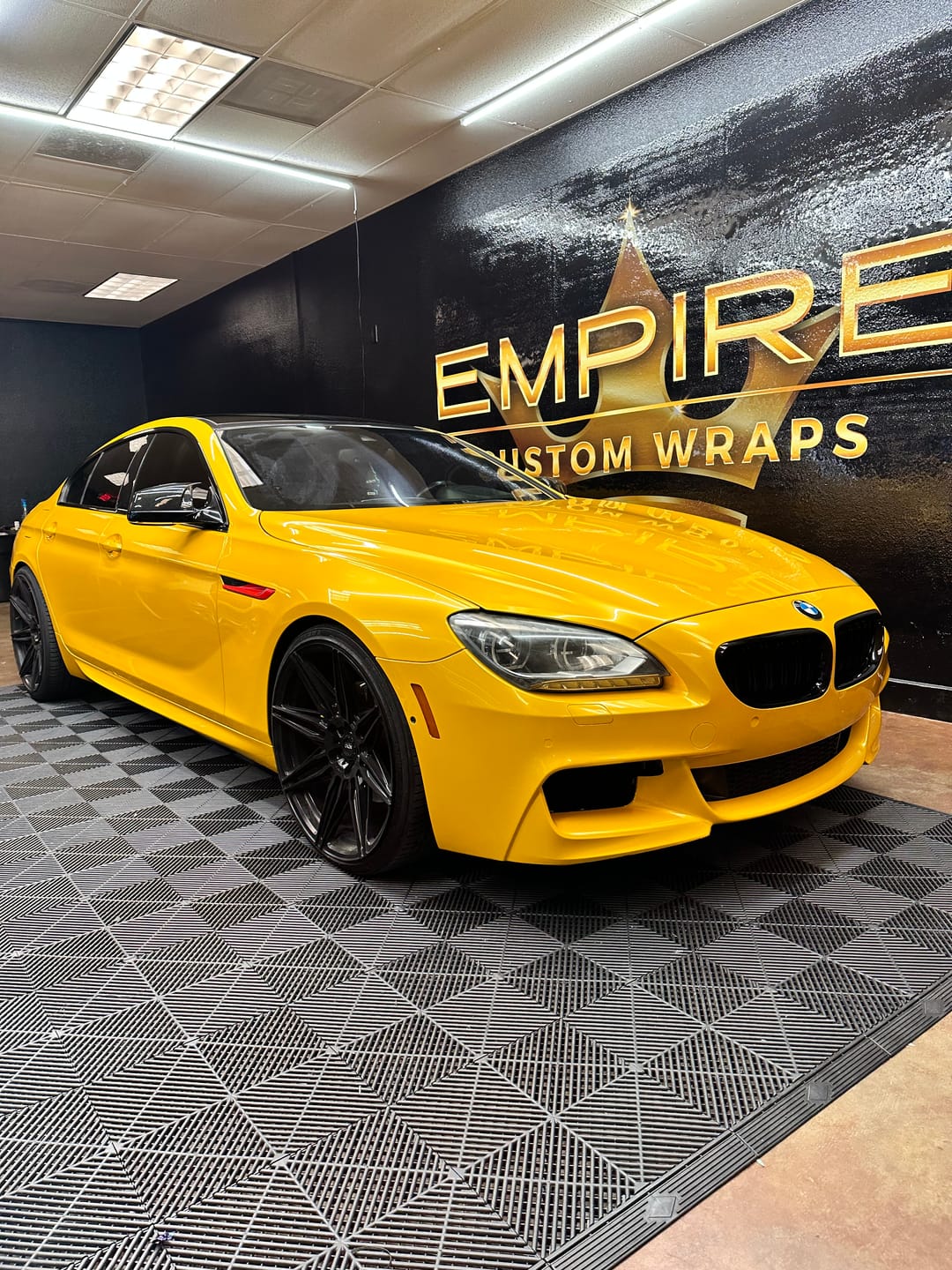 Customer photo review of Glossy Metallic Golden Yellow Vinyl Wrap