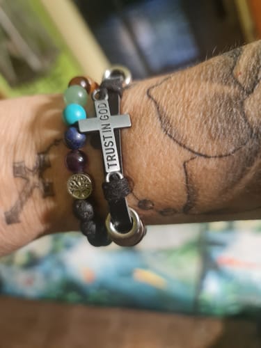 Customer photo review of Obsidian-Stein-Schutzarmband