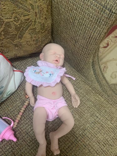Customer photo review of Realistic Real Lifelike 12" Full Silicone Baby Doll Body Reborn Preemie 2.6lbs Platinum Silicone Dolls Weighted Babies Ecoflex Bathtub Kids