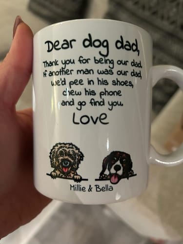 Customer photo review of Dear Dog Dad - Personalised mug