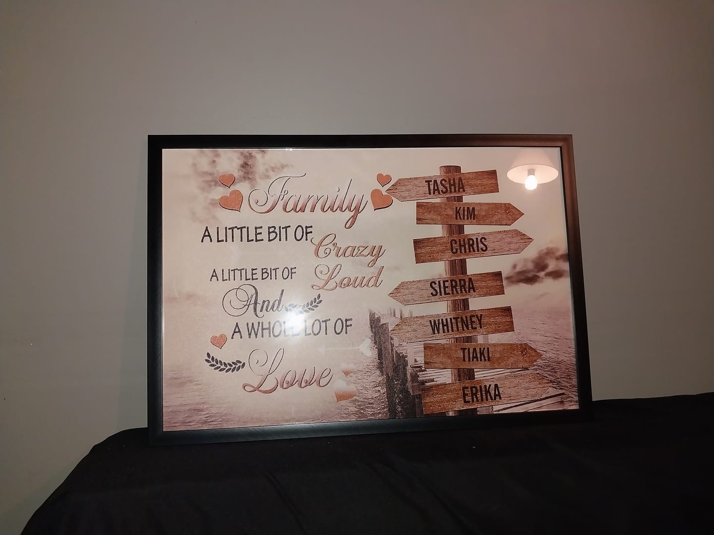Customer photo review of Family A Little Bit Of Crazy - Personalized Canvas - Gift For Family
