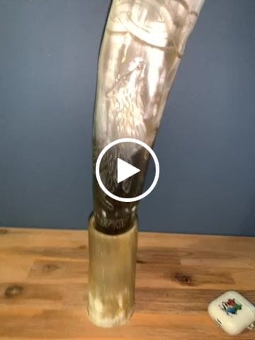 Customer video review of Howling Fenrir Wolf Drinking Horn.