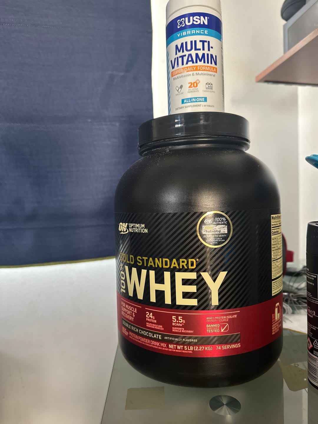 Customer photo review of Optimum Nutrition Gold Standard 100% Whey Proteina 5 Lb