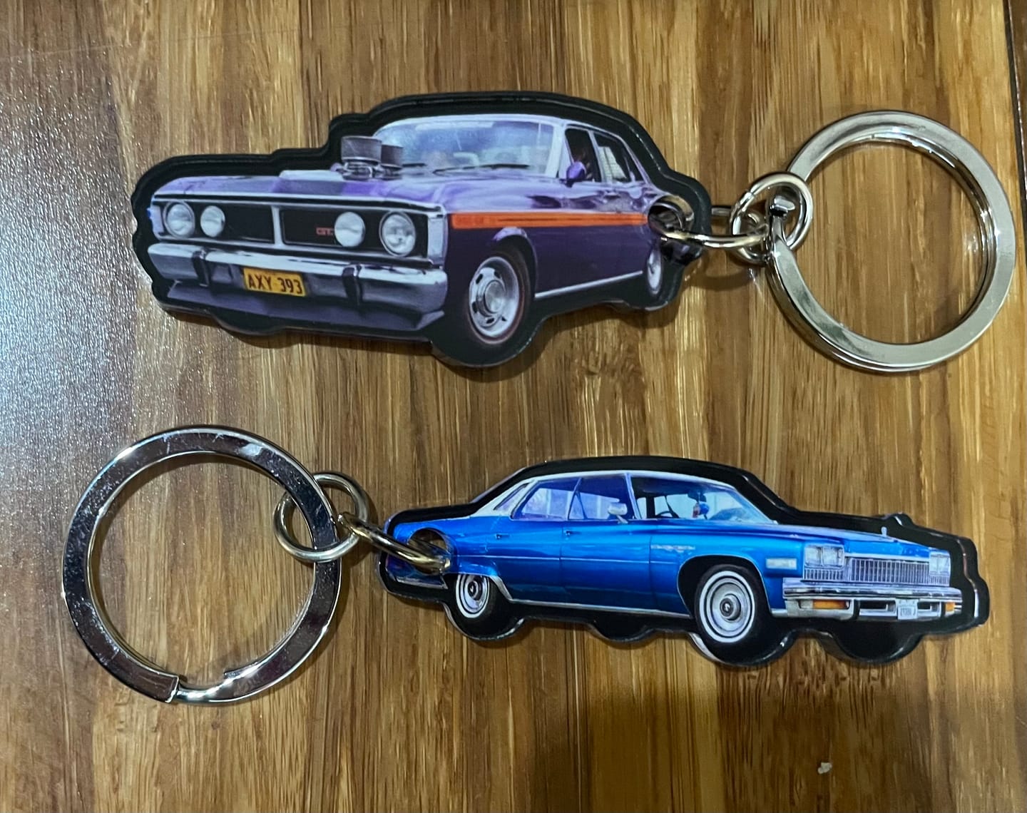 Customer photo review of PG Mini Custom Keychain