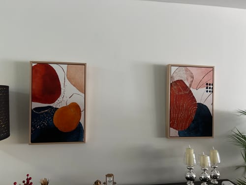 Customer photo review of Golden Minerals, Abstract Art Duo