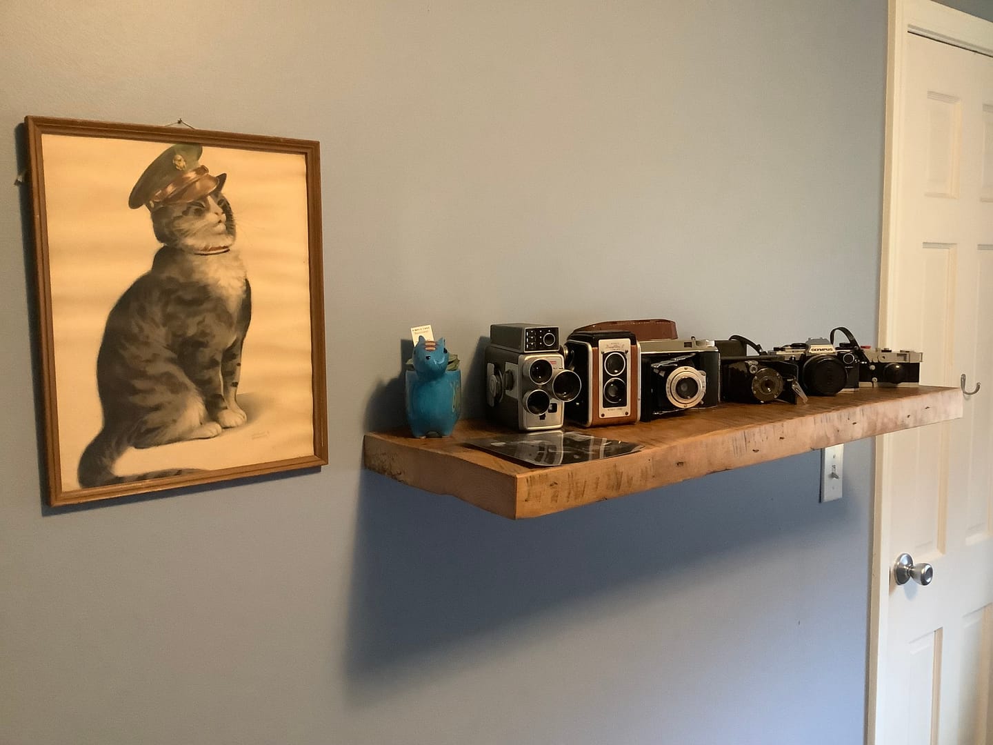 Customer photo review of RECLAIMED WOOD FLOATING SHELVES