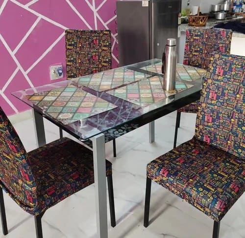 Customer photo review of Ethnic Handmade Ornament Design Chair Covers