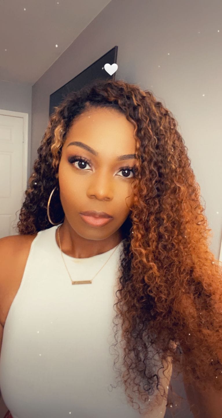 Customer photo review of Kayla 3C Burmese Loose Kinky Curly - InvisiRoot™ Clip-ins (AKA TrueRoot™ Clip-ins)